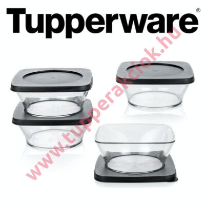 Tupperware Öko+ Szögletes Átlátszó Tál 620 ml - 2 db